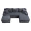 Canapé d'angle en forme de U Cloud de 240 cm (94-1/2 po), canapé modulable à assise profonde avec fonction de couchage, aucun assemblage requis pour le salon et la chambre à coucher-1074084338-1074084345-1074084346