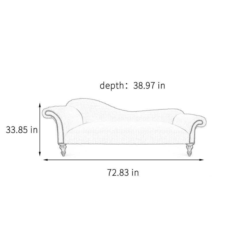 Chaise longue décontractée élégante et confortable, Orienté à gauche (vu de face), Beige