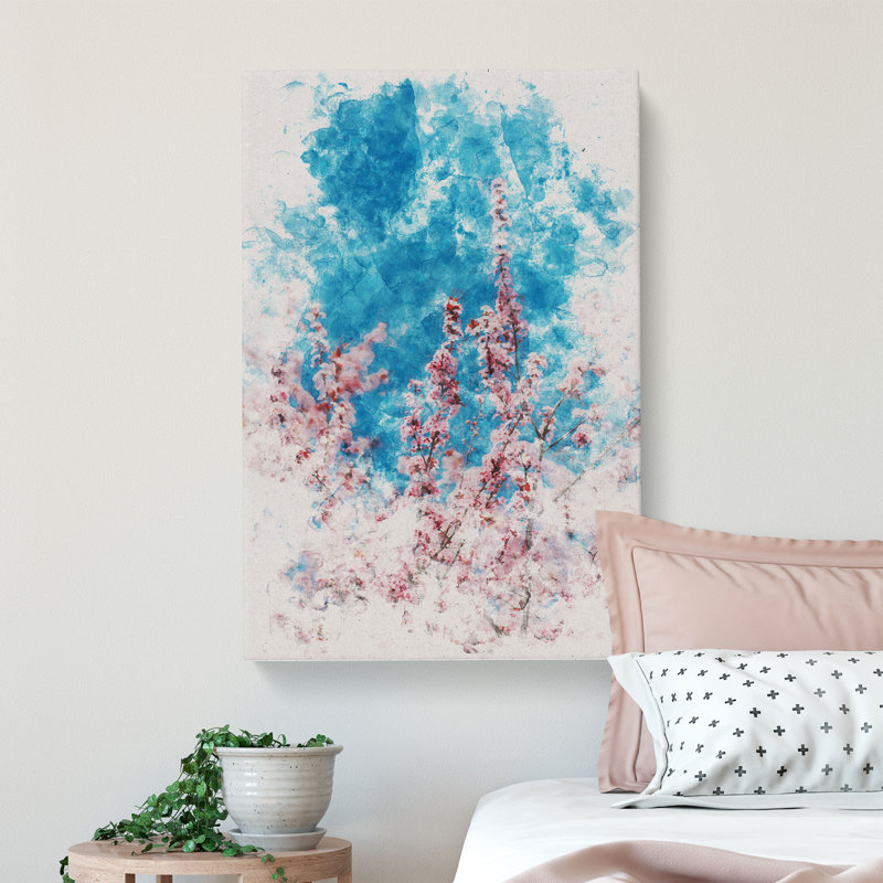 Petals Of Pink Cherry Blossom Tree - Wrapped Canvas, 76cm H x 50cm W x 3cm D