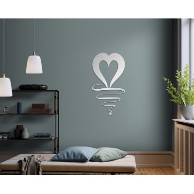 Heart Abstract Love Metal Wall Art Decor For Birthday, Wedding, Valentines or Mothers Day Gift