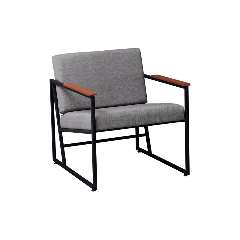 Bina Upholstered Wingback Chair, Grey