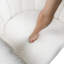 Chaise contemporaine contemporaine en tissu blanc avec fonction pivotante et tissu pivotant-446744150