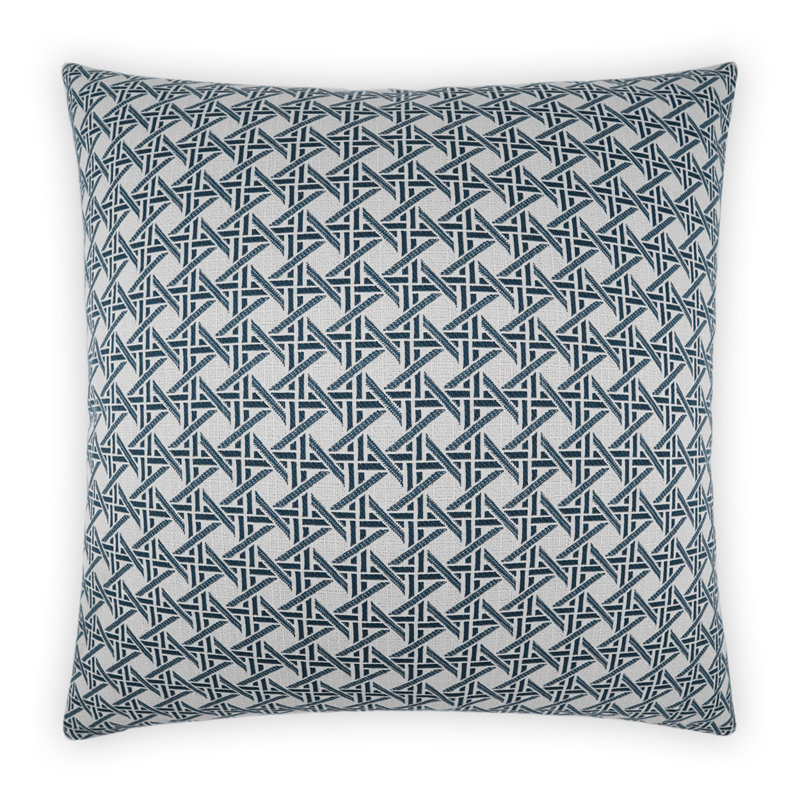 Coussin décoratif d'extérieur Pella, Bleu, Carré 22 po
