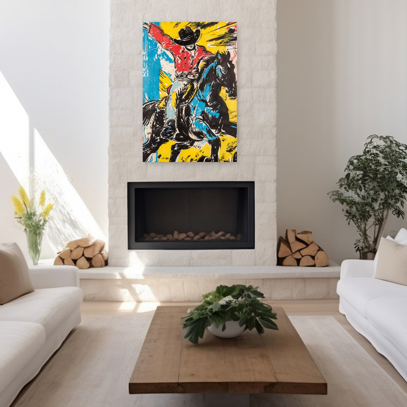 Art contemporain Art cheval contemporain, H 48 po x l 32 po