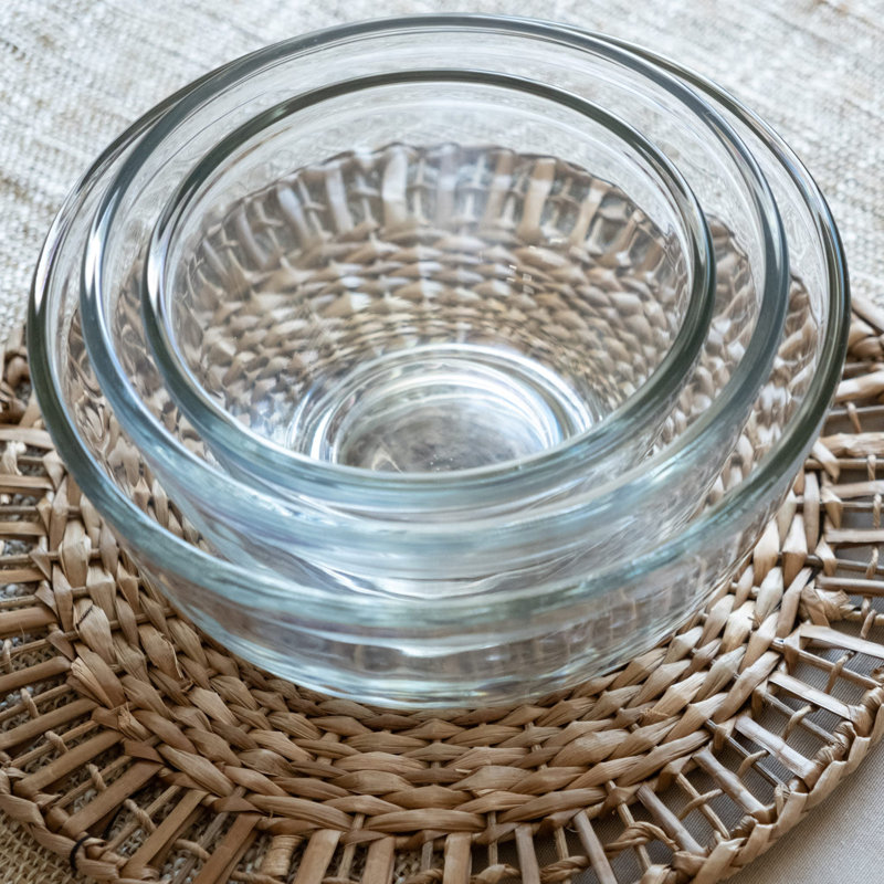 Libbey 3-Piece Clear Glass Mixing Bowl Set