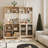 Kitchen Pantry Cabinet,71-Inch Freestanding Storage Cupboard with 7 Compartments, DIY Pegboard, 2 Glass Doors & Shelves-1037448476