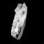 Apophyllite cubique et stilbite sur cristal calcédoine
