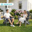 Ensemble de chaises pliantes 3 pièces Adirondack en PEHD avec porte-gobelets intégrés pour l'extérieur-789318829