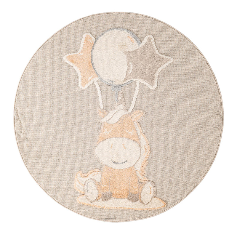 Unique Loom Clement Whimsy Kids Rug, Round 5'1"