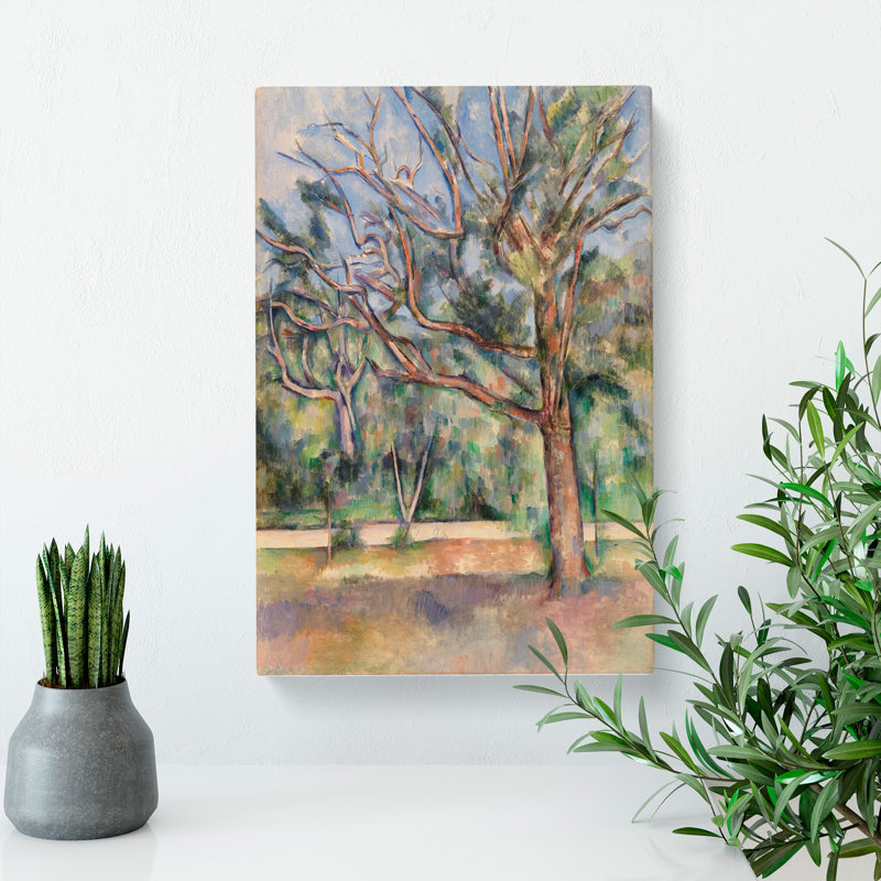 Trees And Road by Paul Cezanne - Wrapped Canvas Painting, 50cm H x 35cm W x 3cm D