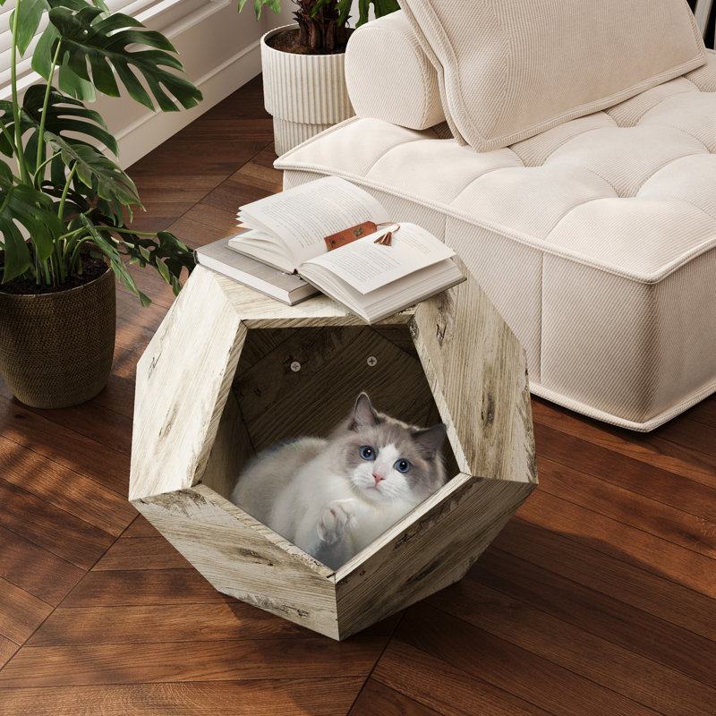 Table d'appoint Modern Pet Furniture, Chêne blanc