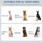 Unité d'alimentation pour animaux surélevée brun foncé avec 2 bols en acier inoxydable - Réduit le stress sur les articulations des grands animaux, pratique à déplacer et à nettoyer, bols de rangement inclus, facilite la charge de la colonne vertébrale articulaire, pour