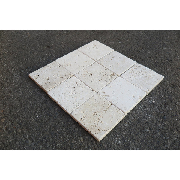 Durango Cross Cut 6" x 6" Travertine Stone Look Wall & Floor Tile