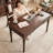 Nut-brown Rectangular Solid Wood desk-1344974951