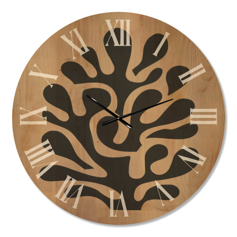 Grande horloge murale en bois océan - corail Oceans Edge of Wonder, Surdimensionné