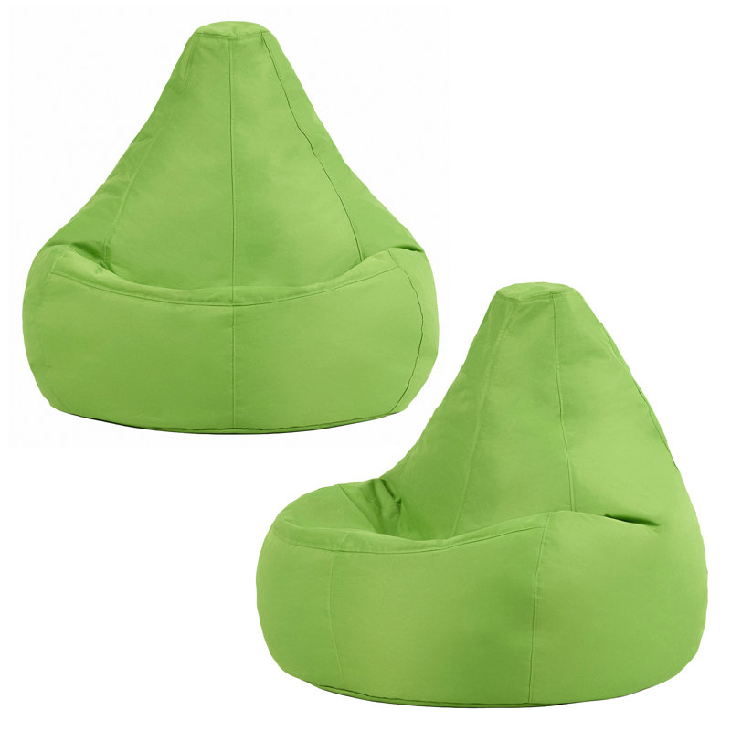 icon Dalton Medium Beanbag Outdoor Black Set of 2, Green