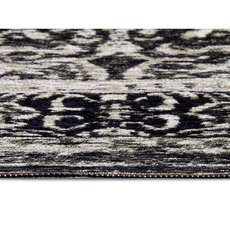 Catania Black Rug, Rectangular 160 x 235cm