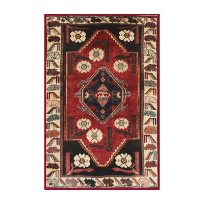 Tapis oriental beige / rouge