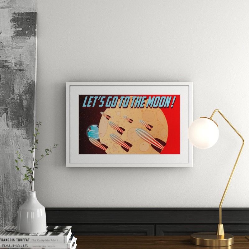 Let's Go To The Moon! - Print on Canvas, 41cm H x 61cm W x 3.81cm D