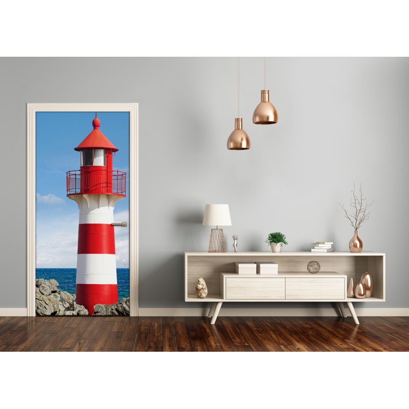 Lighthouse Door Decal, 205cm H x 95cm W