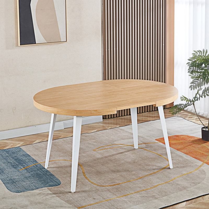 Extendable Coffee Table, White, Oak