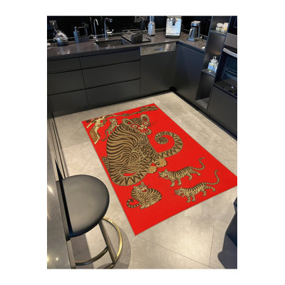 Tapis blanc tissé à motif lavable Mosso