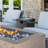 Patio Black Wicker Side Table With Propane Tank-1590897687
