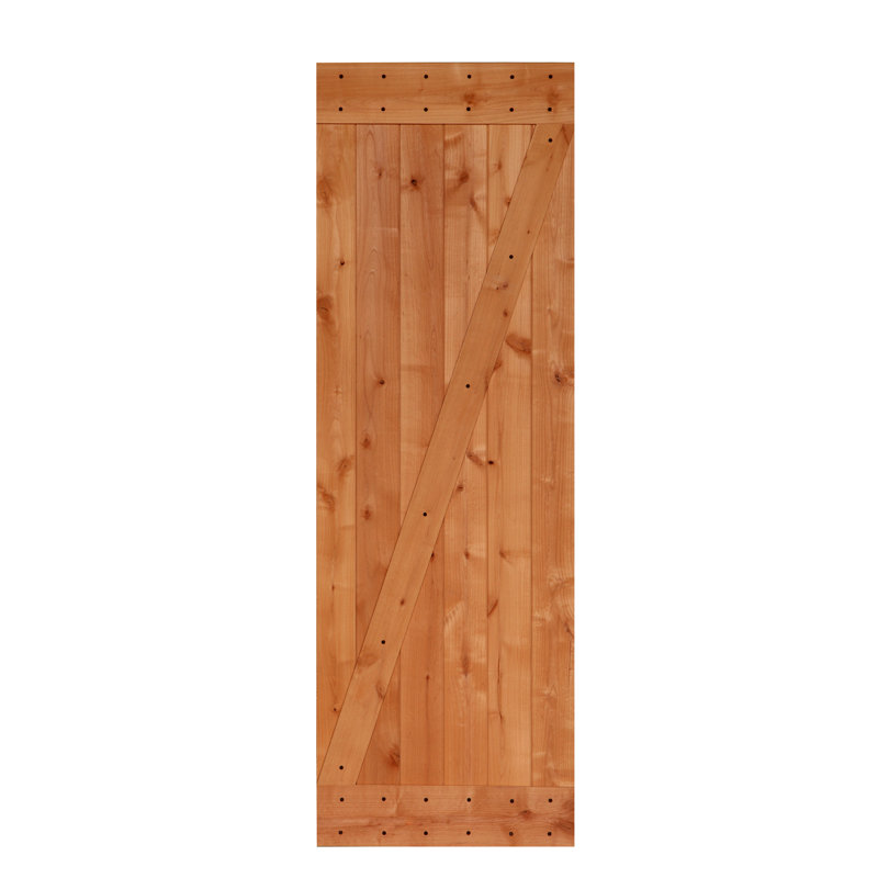Porte de grange de campagne en bois à panneaux american rustique, 28 po x 84 po