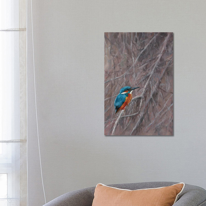 Kingfisher Waterside 1 Piece Wrapped Canvas Wall Art, 66.04 cm H x 45.72 cm W x 1.91 cm D