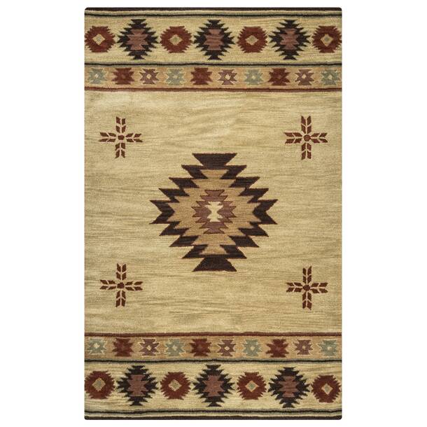 Millwood Pines Eastman Handmade Wool Red Rug & Reviews | Wayfair