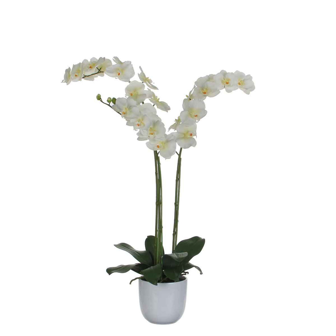 Kunstblume Phalaenopsis Orchidee im Topf