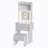 Small Space Vanity Table Set with 3 Adjustable Lighted Mirror & Storage Chair