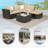 5 - Person Patio Conversation Set with Cushions-251610634