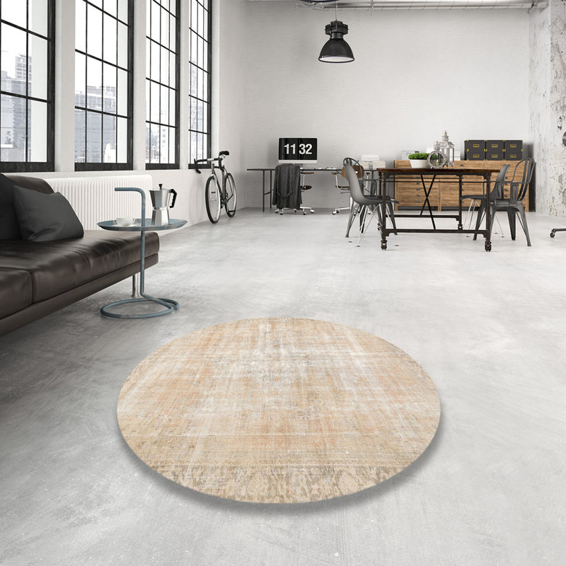 Tapis oriental brun / beige, Rond 8 pi