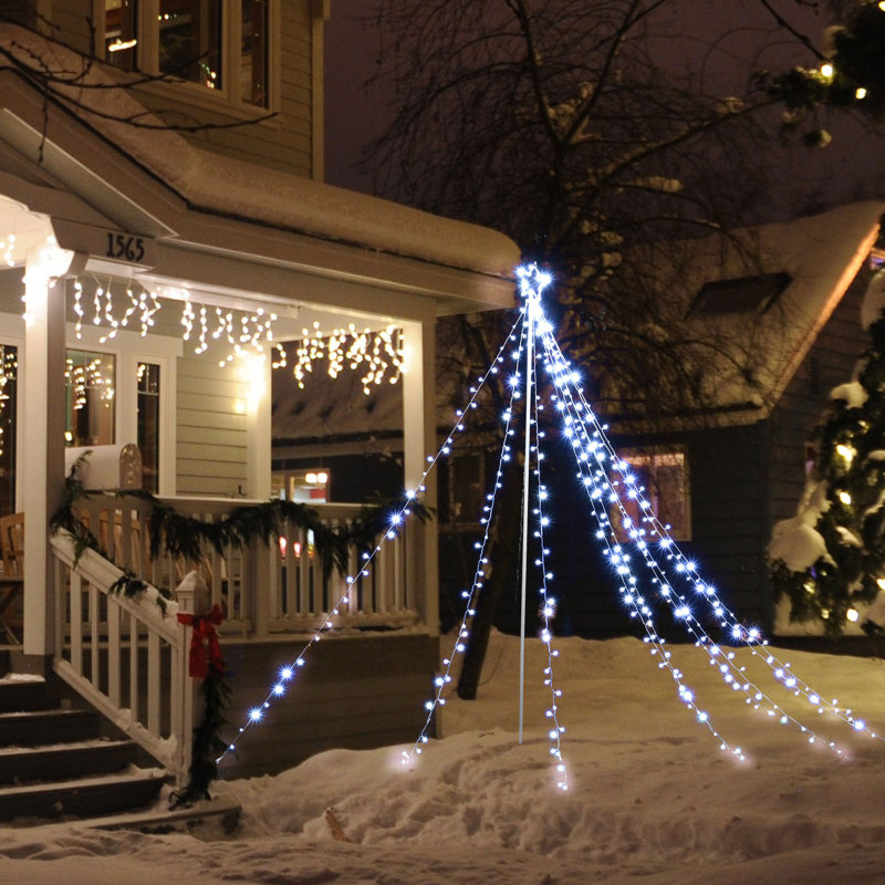 362 LED Star Lighted Tree & Branches, White