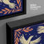 «Blue Peace Dove Pigeon Bird», impression sur toile encadrée-108345658-108345655