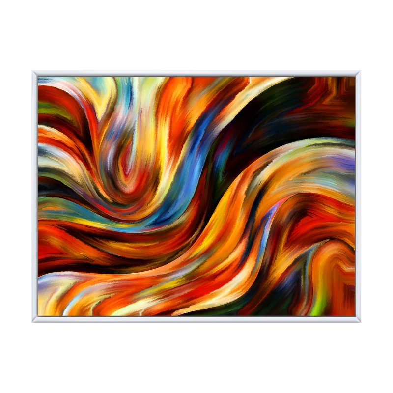 «The Escape of Inner», reproduction d'art sur toile, H 16 po x l 32 po x P 1 po, Cadre flottant blanc