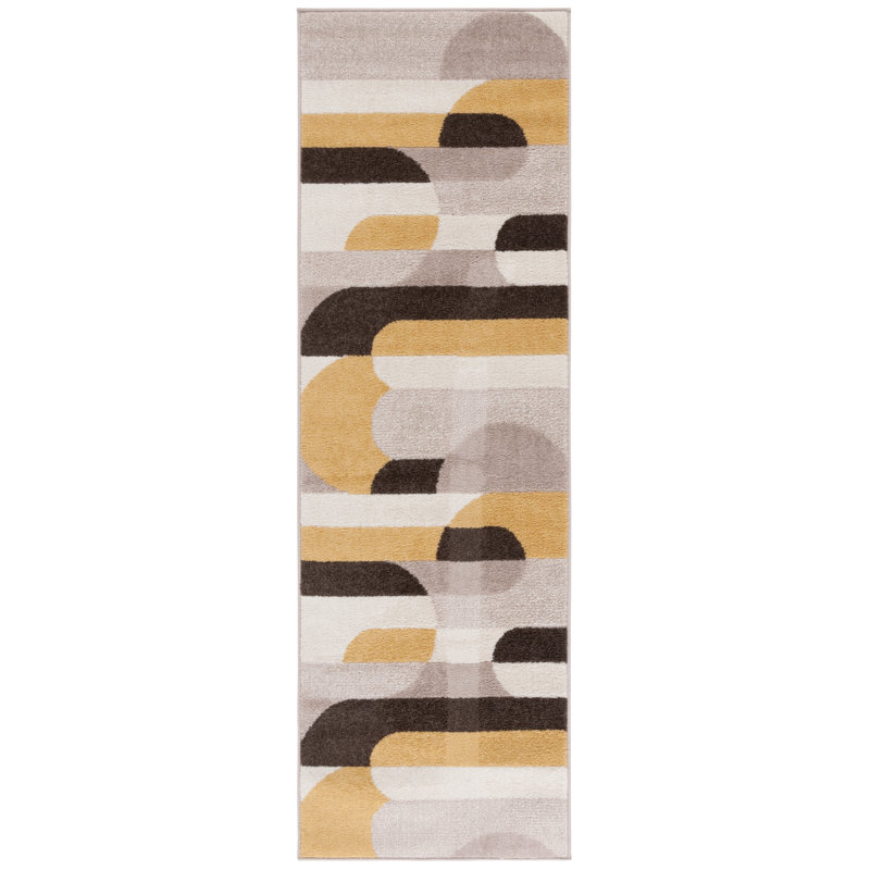 Tapis abstrait Makai Performance, Tapis de couloir 2 pi 1 po x 8 pi