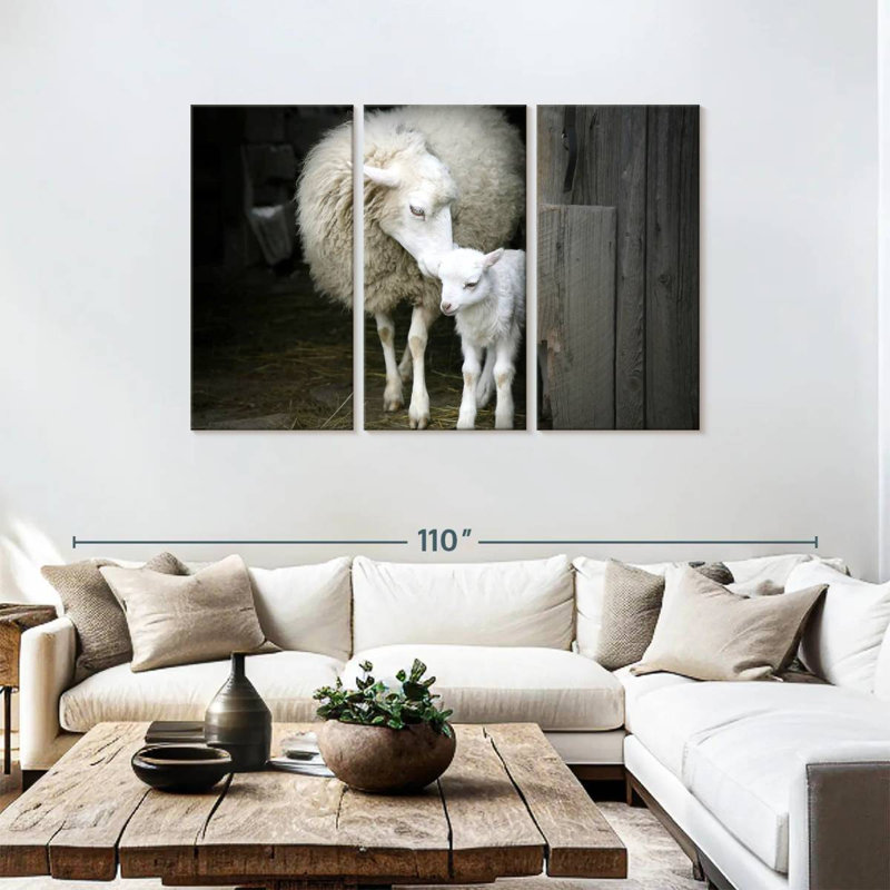Brampt Maternal Sheep, 48" H x 74" W