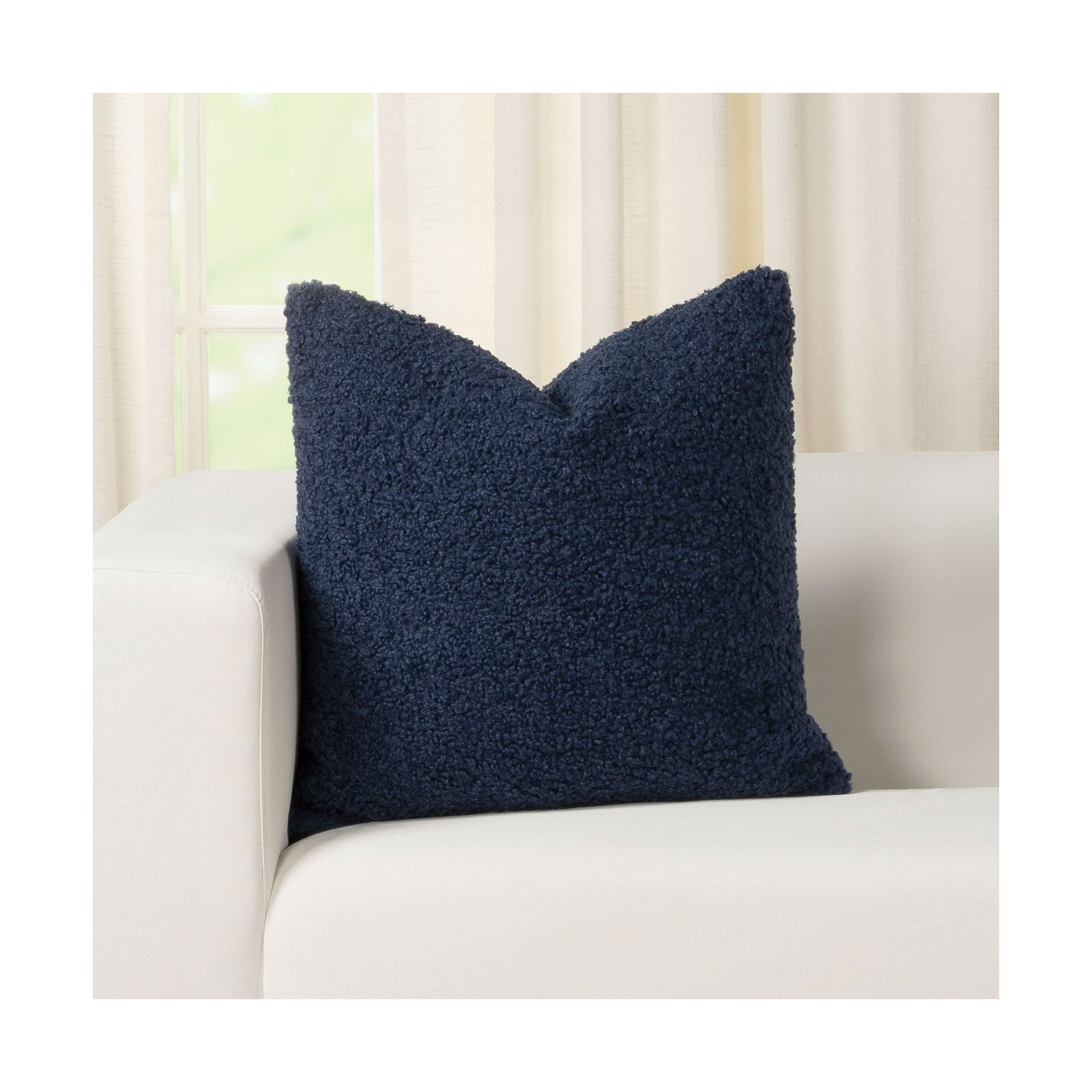 Hanka Throw Pillow, 16" x 16", Aegean