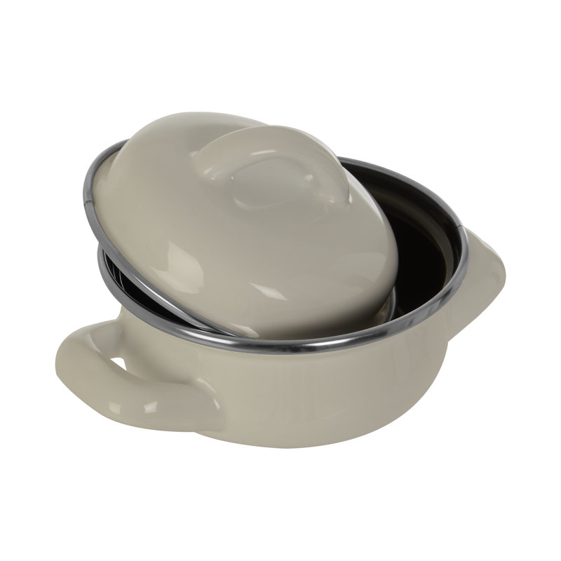 Brambly Cottage Danielburnham 0.4L Aluminum Round Casserole, Beige