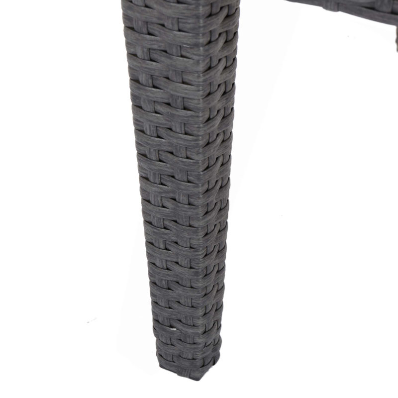 Outdoor Antibes Wicker Side Table,Accent Table, Gray