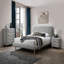 Commode rembourrée 4 tiroirs grise