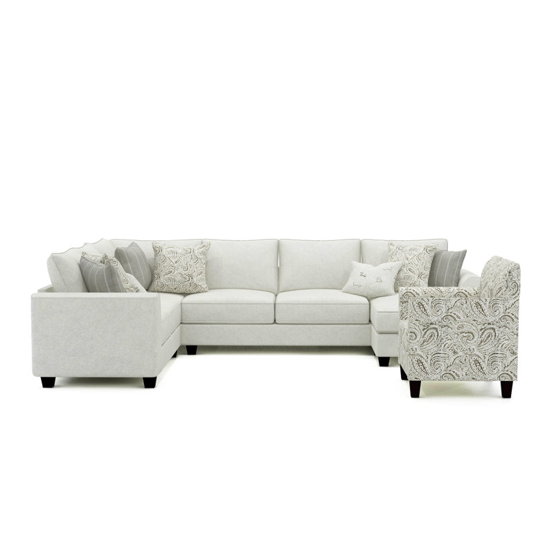 Canapé modulaire en microfibre / microsuède de 140 po Ceron