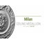 Médaillon de plafond Endurathane Milan, DE 47 5/8 po x P 2 3/4 po, fini or vert peint à la main-28579765