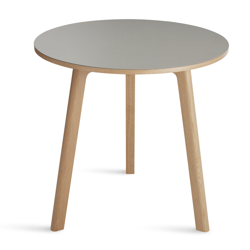 Apt Café Round Dining Table, White Oak, Putty, 30" W x 30" L