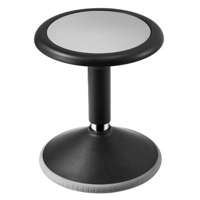 Wobble Chair, Height-Adjustable (15.7-21.7") Active Chair, Flexible Seating Wobble Stool Made of PVC+ABS Improves Focus & Posture, Ideal for Schools, Office and Home, Age 12-18, Black