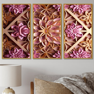 Benson - Modern Floral Wall Art Set