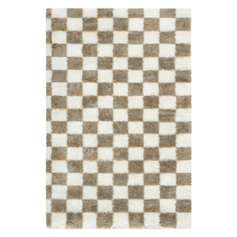 Soft Fluffy Large Rugs for Living Room Shaggy Area Rug Non Slip Modern Checkered Luxury Shag Plush Carpet for Kids Room Bedroom Dorm Home Decor