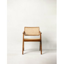 Hittam Black Wooden Teak and Rattan Dining Chair - Mojo Boutique